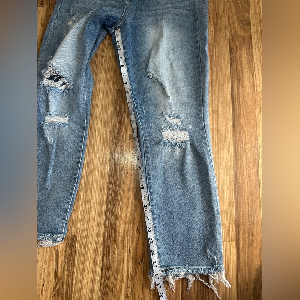 Judy Blue Women Straight Fit Distressed Jeans High Rise Blue Size 28 - Picture 7 of 12